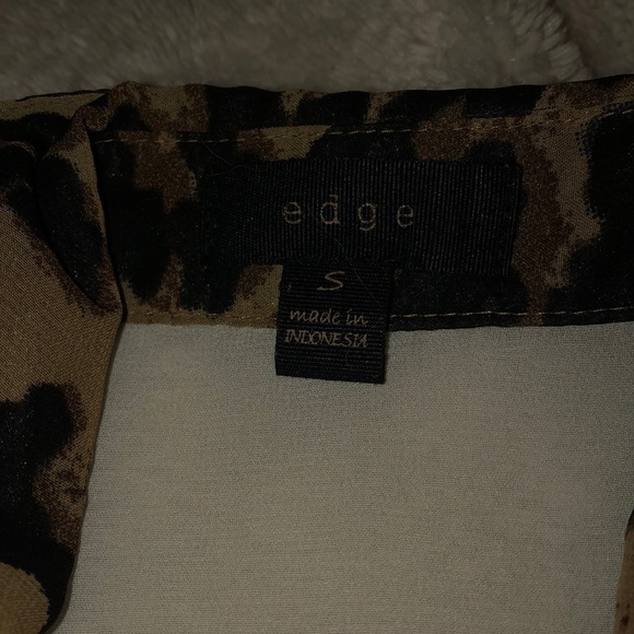 White/leopard button down. - Picture 2 of 3